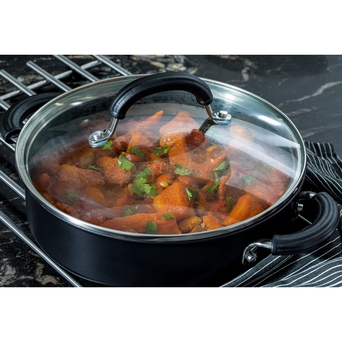 Total Non-Stick Sauteuse Pan & Lid - 28cm