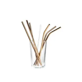 Tranquillo Reusable Metal Straws - Rosegold