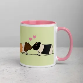 Two Guinea Pigs Green Mug