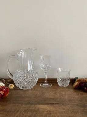 Verres en cristal décoration en pointes de diamants