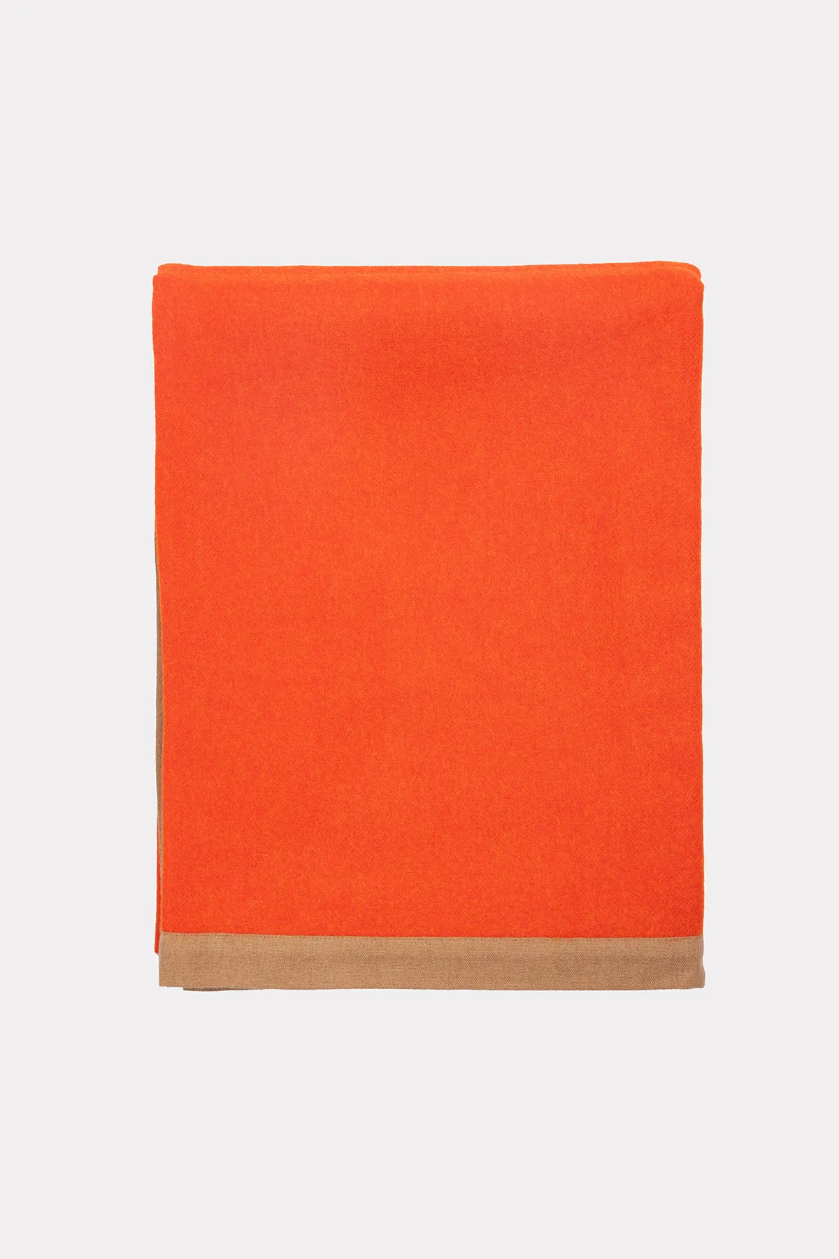 Vibrant Orange Wool Throw