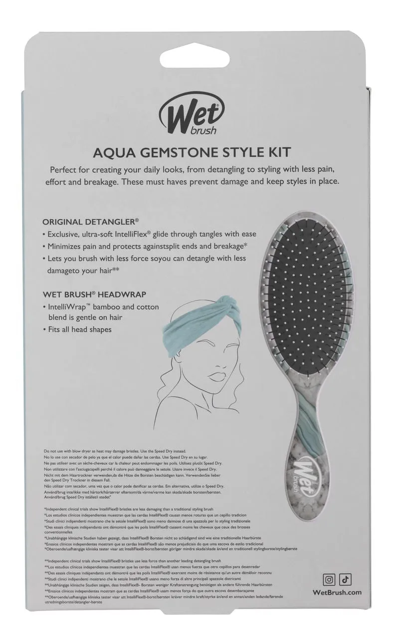 WetBrush Aqua Gemstone Style Kit