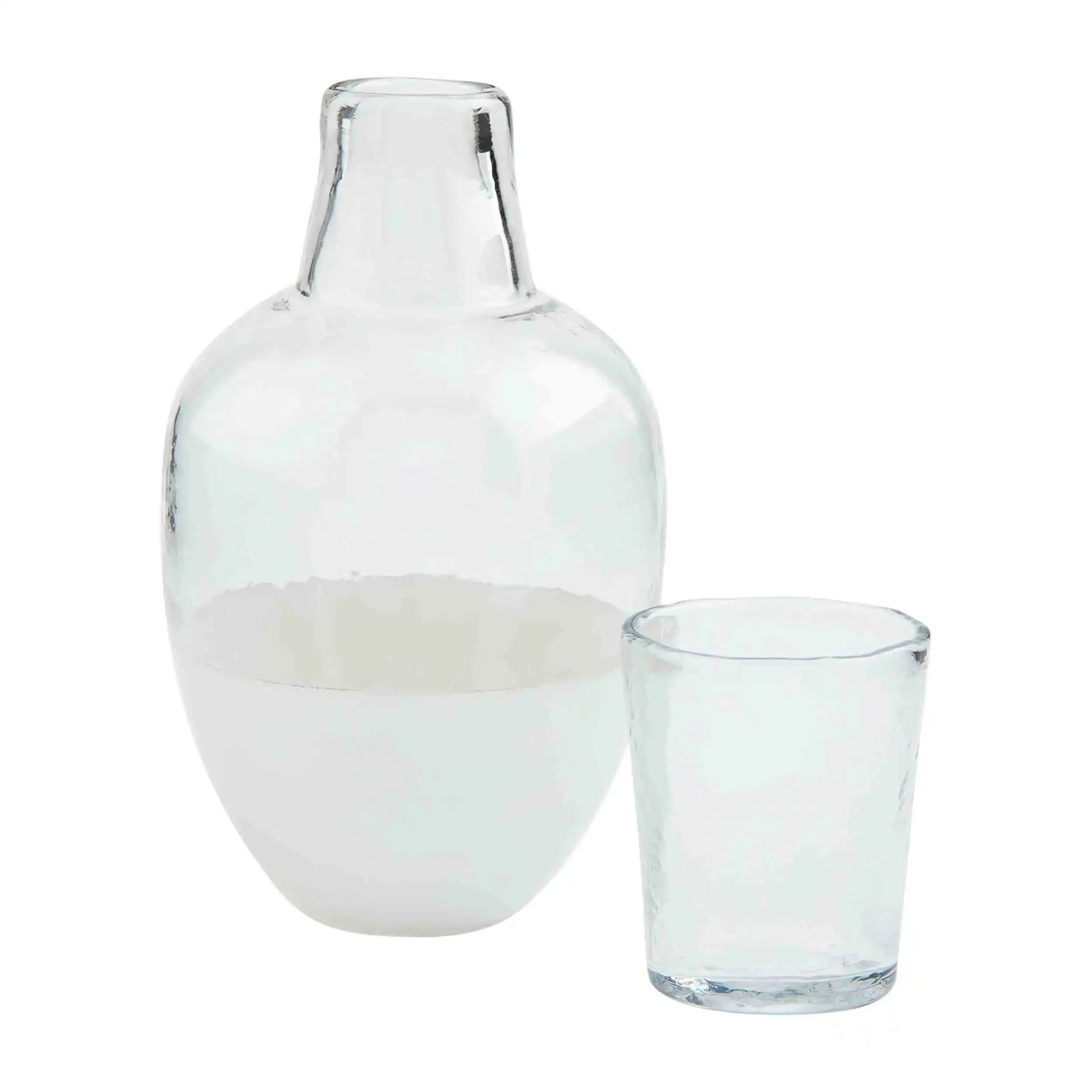 White Glass Carafe Set