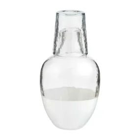 White Glass Carafe Set