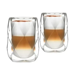 Winox Borosilicate Double Wall Cup 350ml Stylish 2pc GL2932