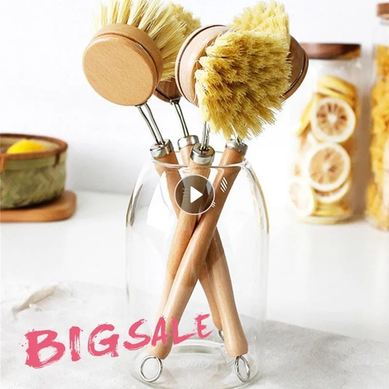 Wooden Handle Cleaning Brush