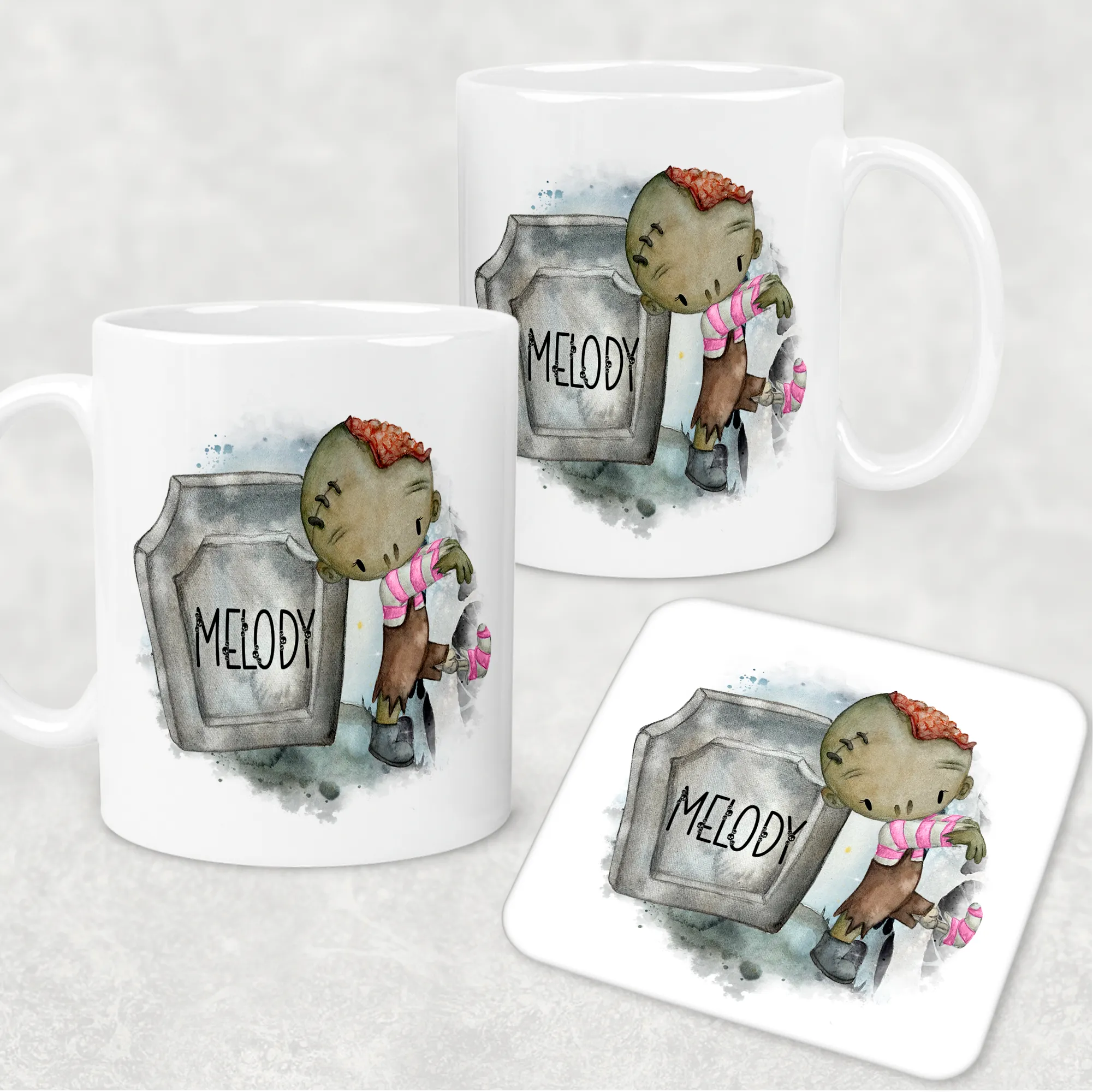 Zombie Halloween Kids Unbreakable Mug & Coaster