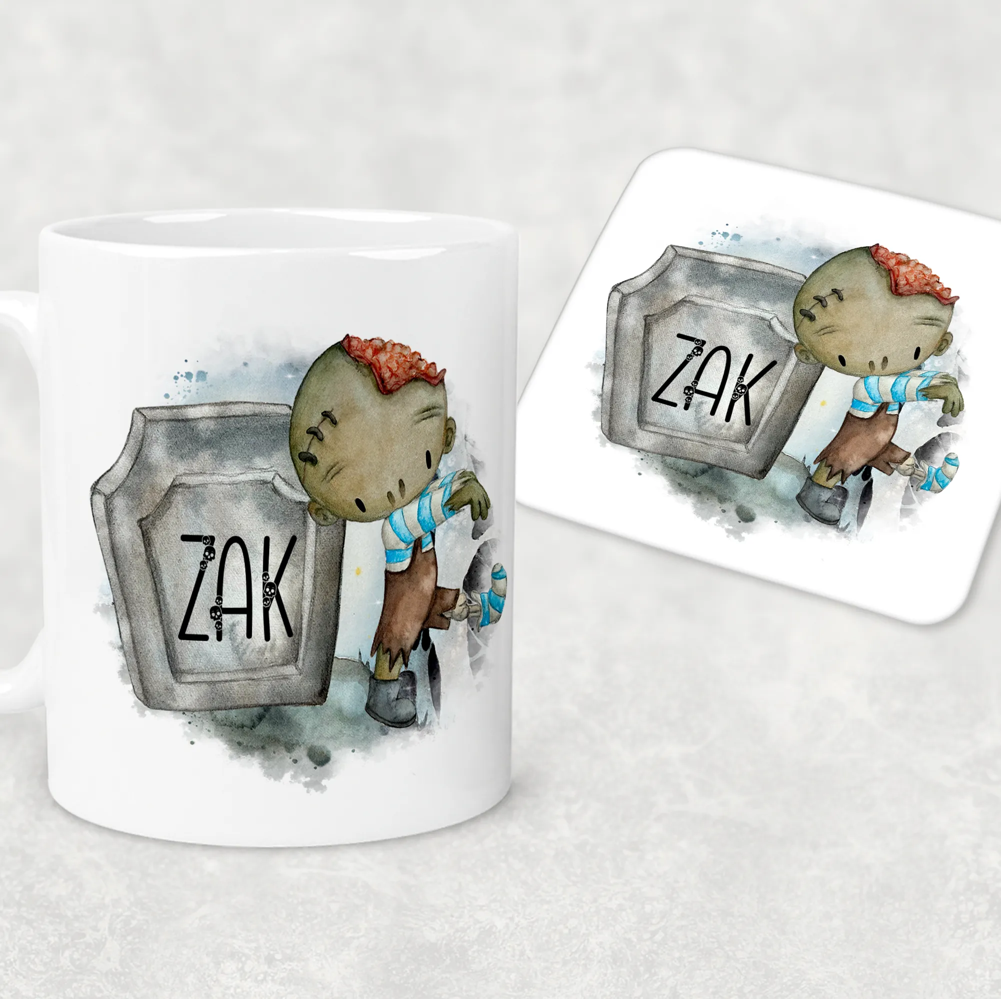 Zombie Halloween Kids Unbreakable Mug & Coaster