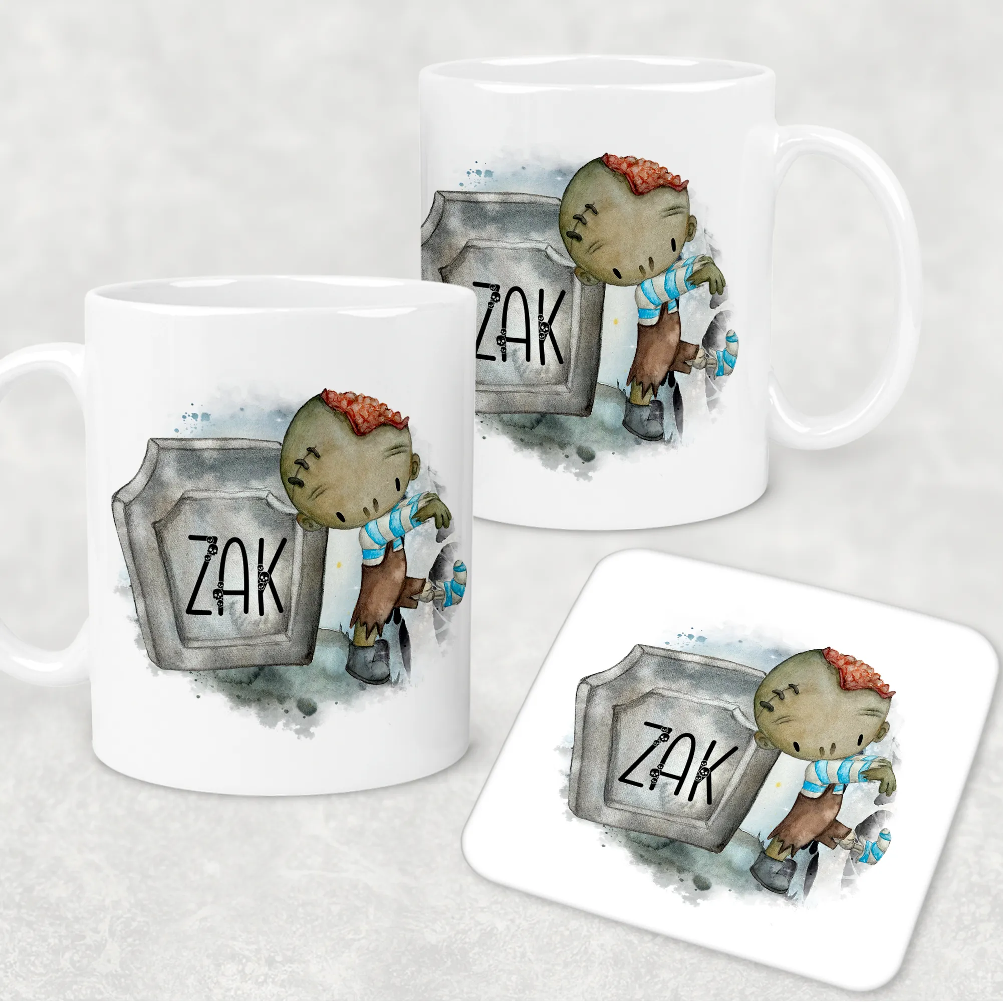 Zombie Halloween Kids Unbreakable Mug & Coaster