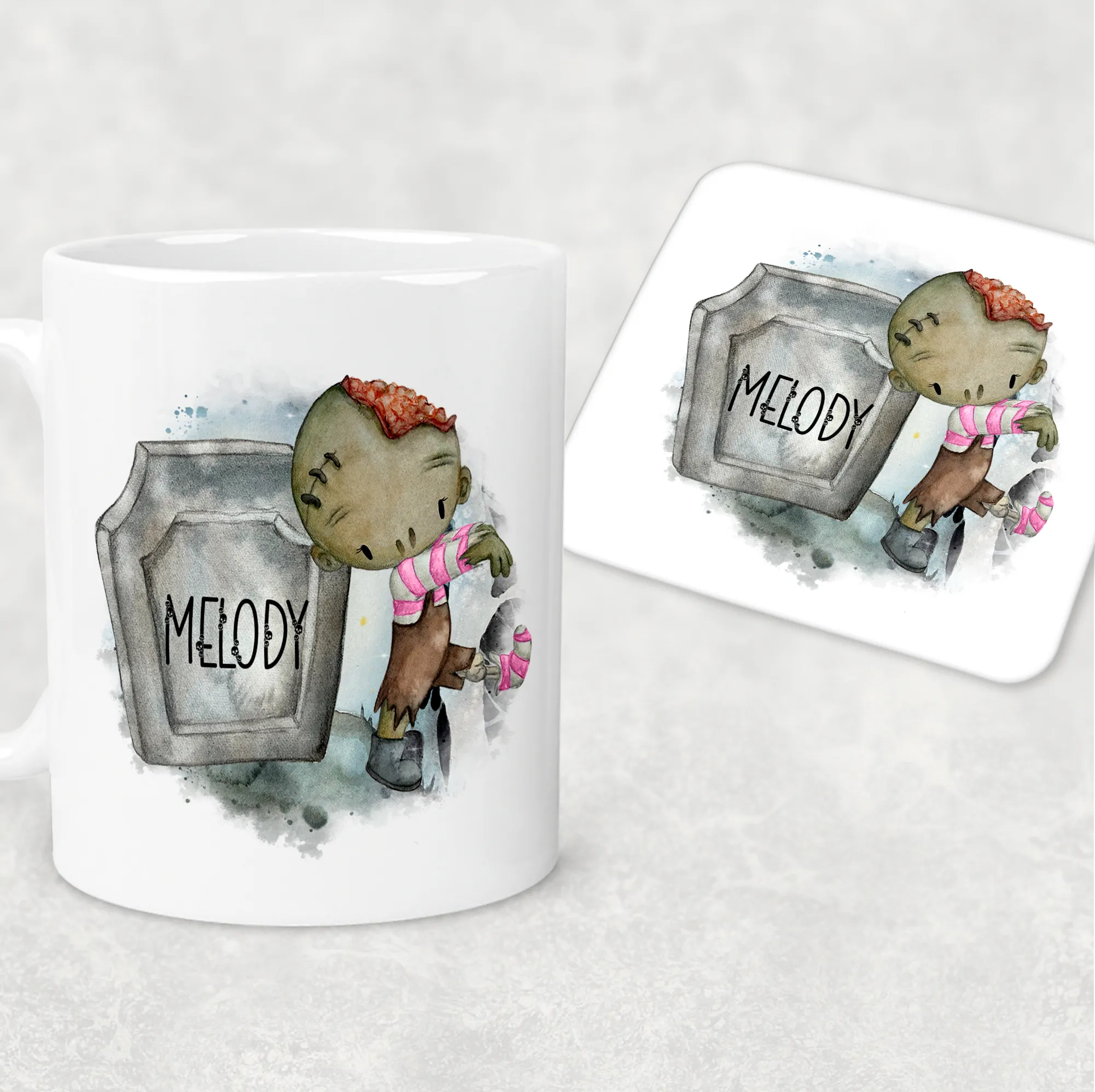 Zombie Halloween Kids Unbreakable Mug & Coaster