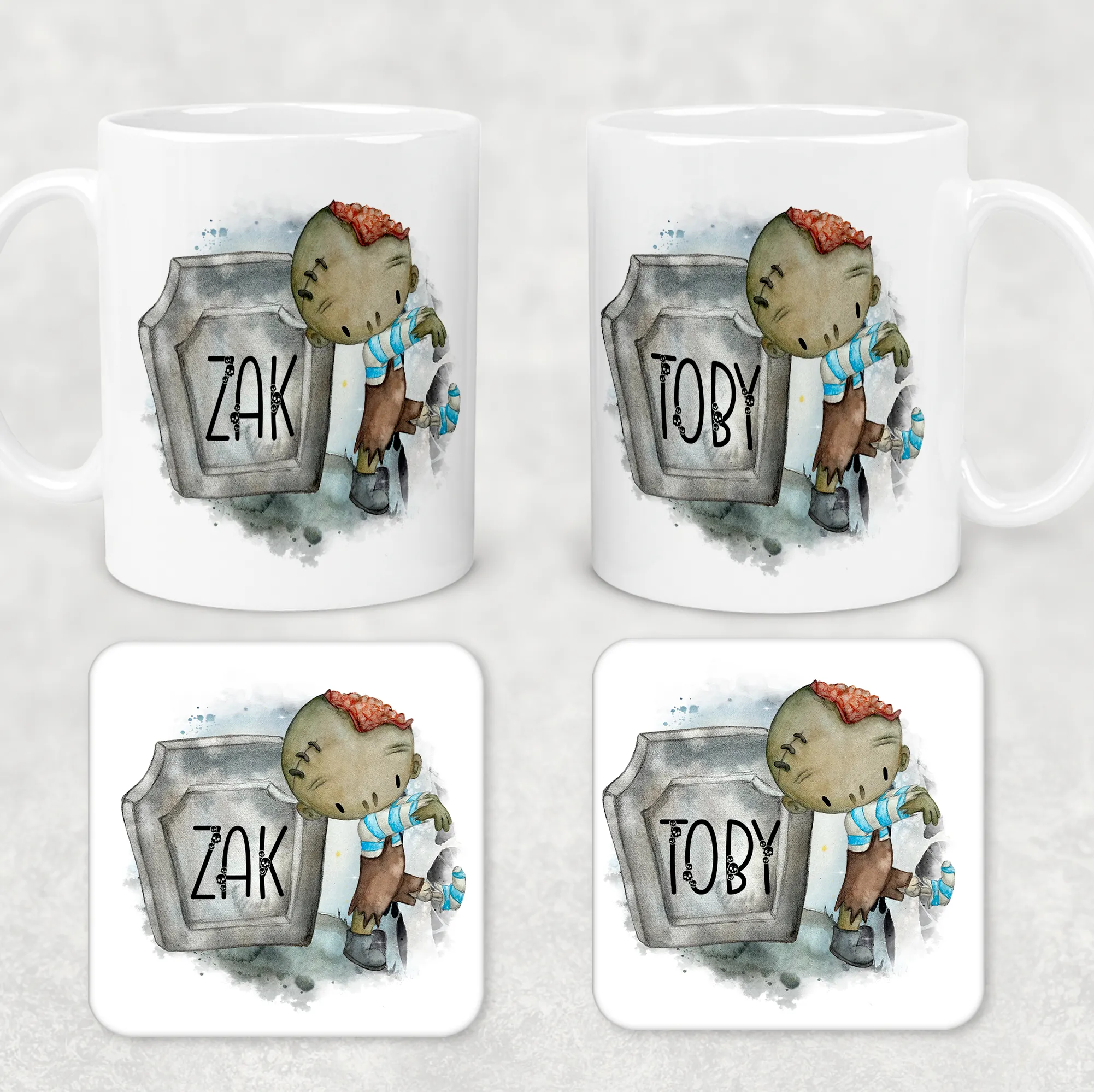 Zombie Halloween Kids Unbreakable Mug & Coaster